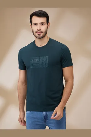Park Avenue Men Typography Printed Round Neck Cotton Slim Fit T-shirt