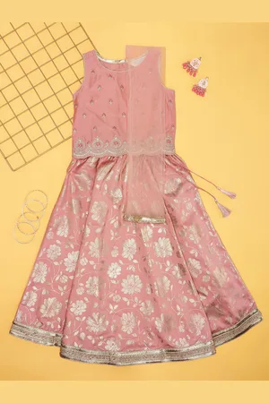 Pantaloons Girls Embroidered Ready to Wear Lehenga & Blouse With Dupatta
