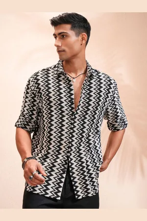 Highlander Men Crochet Relaxed Shirt