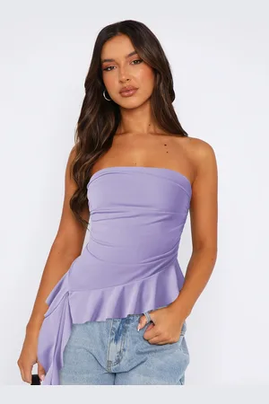 HERE&NOW Women Solid Strapless Nylon Top