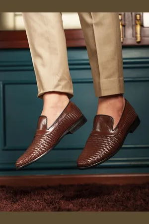 MONKSTORY Men Leather Formal Slip-On Loafers