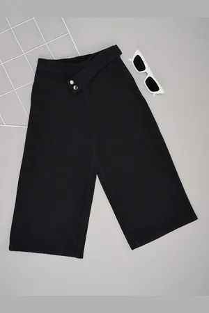 Pantaloons Girls Mid-Rise Flared Culottes Trousers