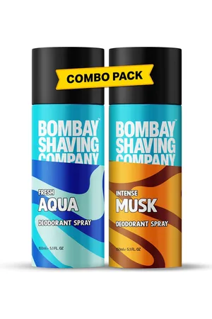 Bombay Shaving Company Men Set Of 2 Fresh Aqua & Intense Musk Deodorant Spray - 150ml Each