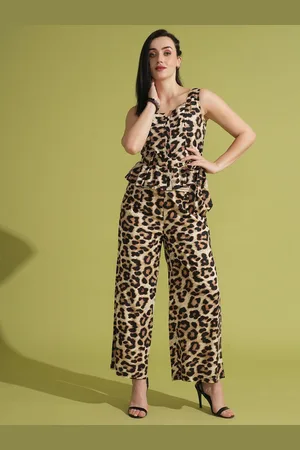 Globus Abstract Printed Square Neck Top with Trousers