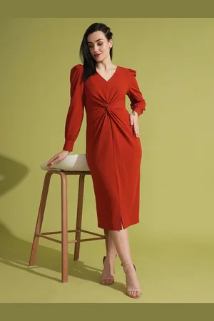Globus Twisted Detail Sheath Midi Dress