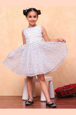 Biba Girls Polka Dot Fit & Flare Dress