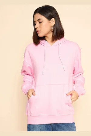 Color Capital Women Solid Hood Cotton Pullover Sweatshirt