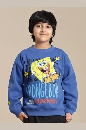 Kidsville Sponge Bob Squarepants Printed Oversize Sweatshirt For Boys