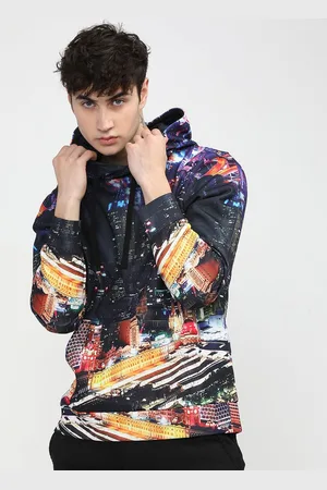 Highlander Men Graphic Printed Hood Pullover Sweatshirt