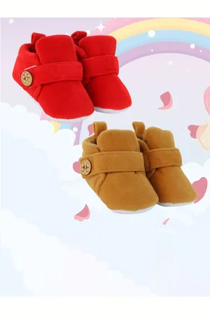 Neska Moda Set Of 2 Unisex Kids Cotton Booties