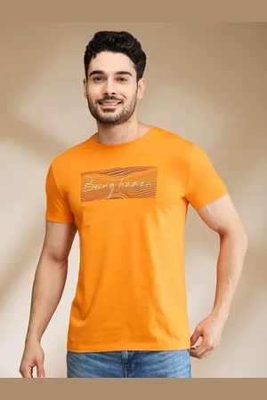 Being Human Men Typography Printed Round Neck Cotton T-shirt