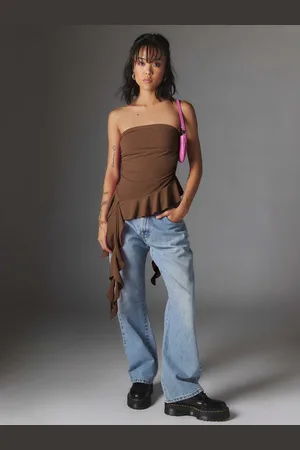 HERE&NOW Women Solid Strapless Nylon Top