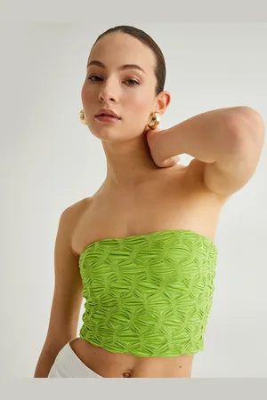 Koton Women Self Design Strapless Top