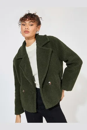 Styli Women Oversized Fit Double-Breasted Overcoat