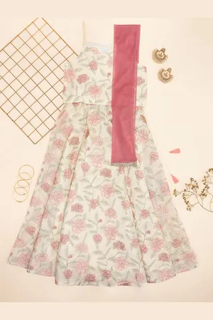Pantaloons Girls Printed Ready to Wear Lehenga & Blouse With Dupatta