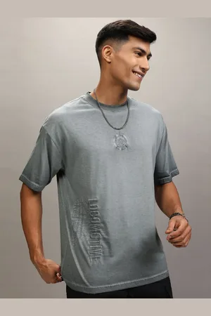 LocoMotive Premium Men Drop Shoulder Round Neck Relaxed Fit T-Shirt