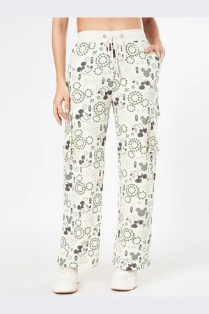 Pantaloons Women Printed Straight Fit High-Rise Trousers