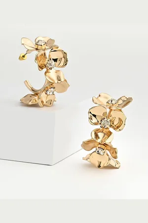 Kazo Gold Plated Contemporary Ear Cuff Earrings