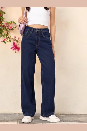 DressBerry Women Refined Classics Pure Cotton Baggy Fit Jeans