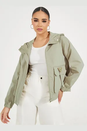 Styli Women Regular Length Pocket Detail Utility Bomber Jacket