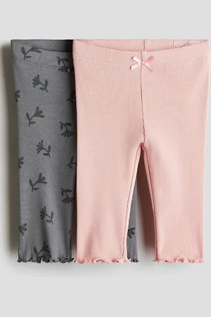 H&M Kids Pack of 2 Ribbed Cotton Leggings