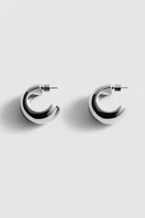 MANGO Circular Half Hoop Earrings