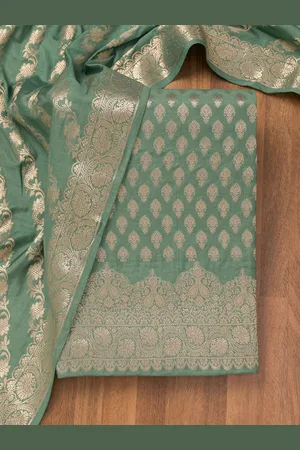 Koskii Ethnic Motifs Woven Design Zari Work Banarasi Unstitched Dress Material
