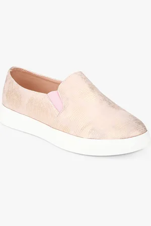 Jove Women Gold-Toned Slip-On Sneakers