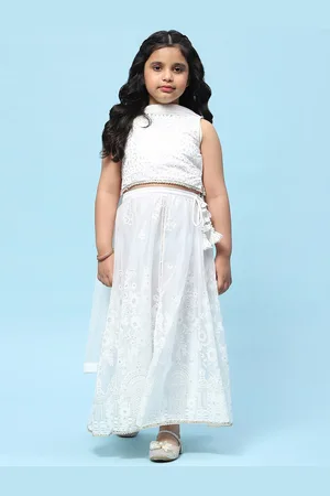 Biba Girls Printed Ready to Wear Lehenga & Blouse With Dupatta