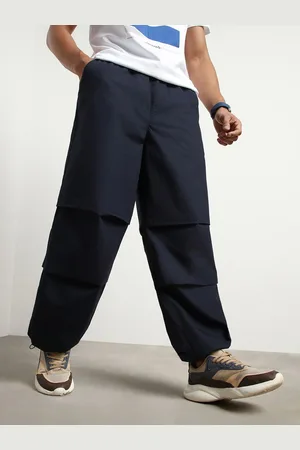 NOBERO Men Oversized Loose Fit Parachute Pants
