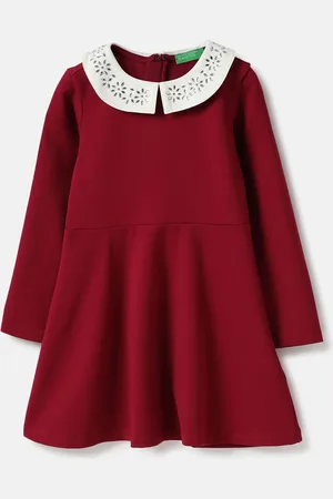 Benetton Girls Peter Pan Collar A-Line Dress