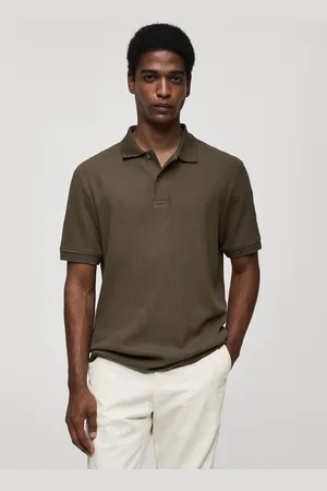 MANGO Polo Collar Pure Cotton T-shirt