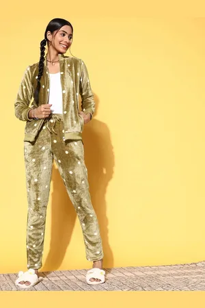 Sweet Dreams Women Printed Mid-Rise Tracksuit