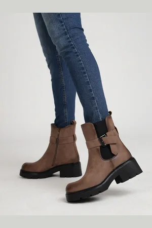 Truffle Collection Women Round Toe Block Heel Winter Boots