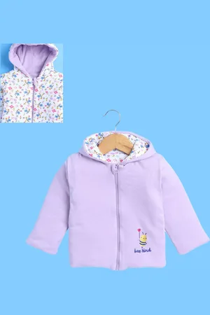 BUMZEE Girls Reversible Conversational Printed Padded Jacket
