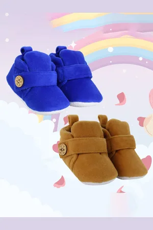 Neska Moda Kids Pack Of 2 Velvet Booties