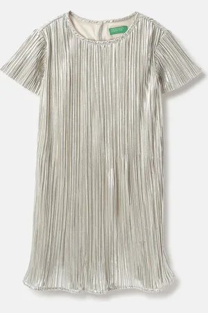 Benetton Girls Striped A-Line Dress