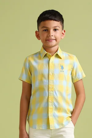 Ralph Lauren Boys Classic Spread Collar Checked Cotton Casual Shirt