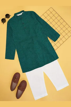 Pantaloons Boys Pure Cotton Straight Kurta With Pyjamas