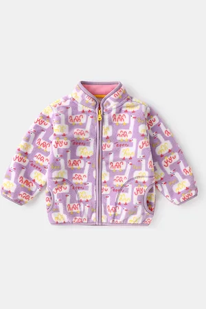 LULU & SKY Girls Conversational Printed Tailored Jacket