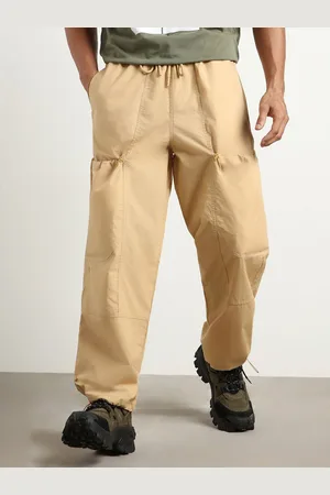 NOBERO Men Oversized Loose Fit Pure Cotton Parachute Pants