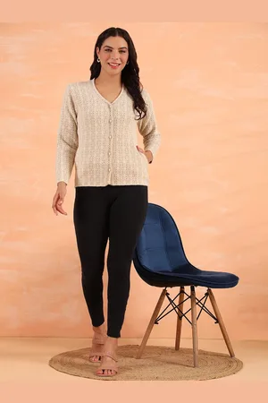Cayman Women Abstract Printed Woollen Cardigan