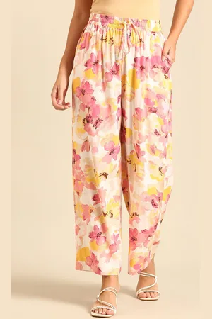 De Moza Women Floral Printed Trousers