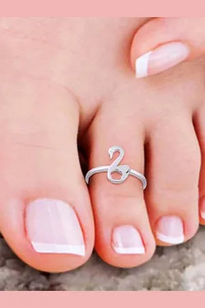 Sangria 925 Sterling Silver Swan Design Toe Rings