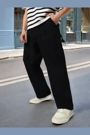 URBANO Men Loose Fit Non-Stretchable Cargo Carpenter Jeans