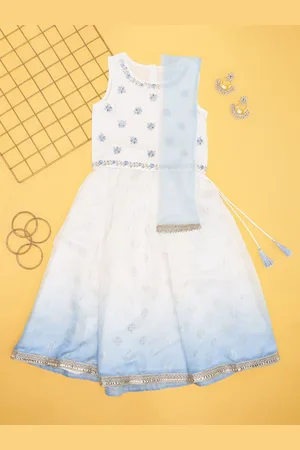 Pantaloons Girls Sequinned Ready to Wear Lehenga & Blouse With Dupatta