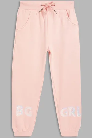 Blue Giraffe Girls Solid Regular Fit Joggers