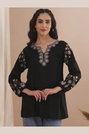 FASHOR Women Embroidered A-Line Tunic