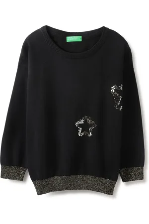 Benetton Girls Pullover with Embellished Detail