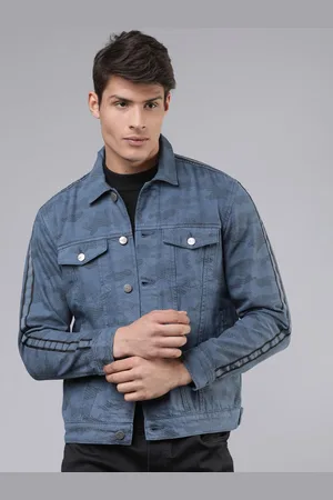 Highlander Men Camouflage Printed Denim Jacket